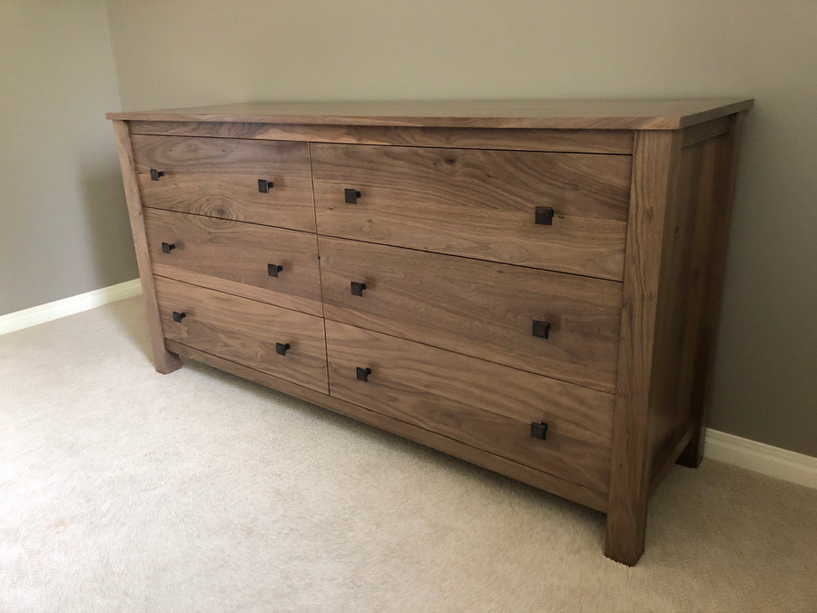 Walnut Shaker Dresser - Horizontal