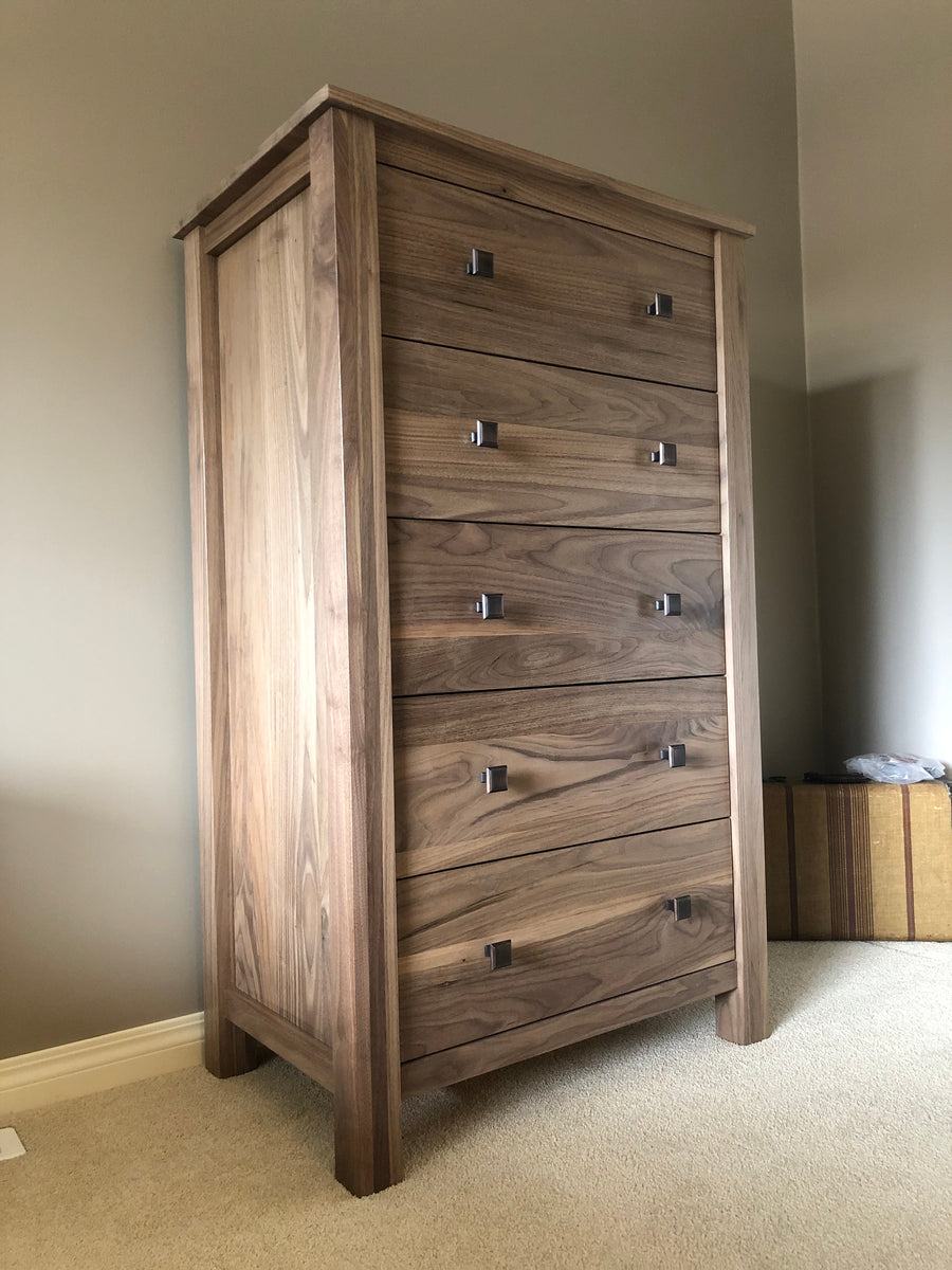 Walnut Shaker Dresser - Vertical