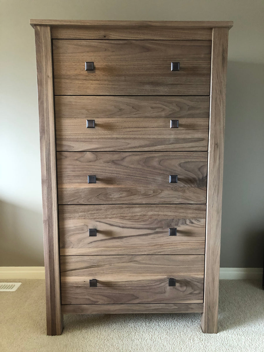 Walnut Shaker Dresser - Vertical