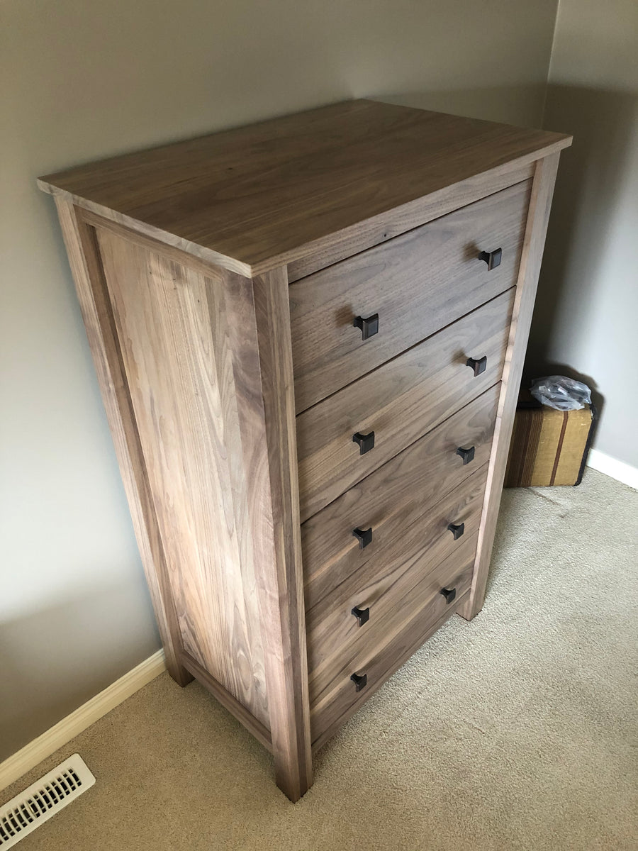 Walnut Shaker Dresser - Vertical