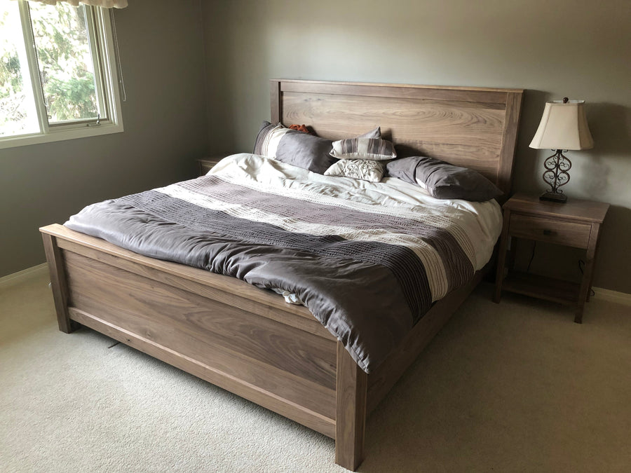 Natural Mattress Bed Frame Walnut Shaker Bed Frame